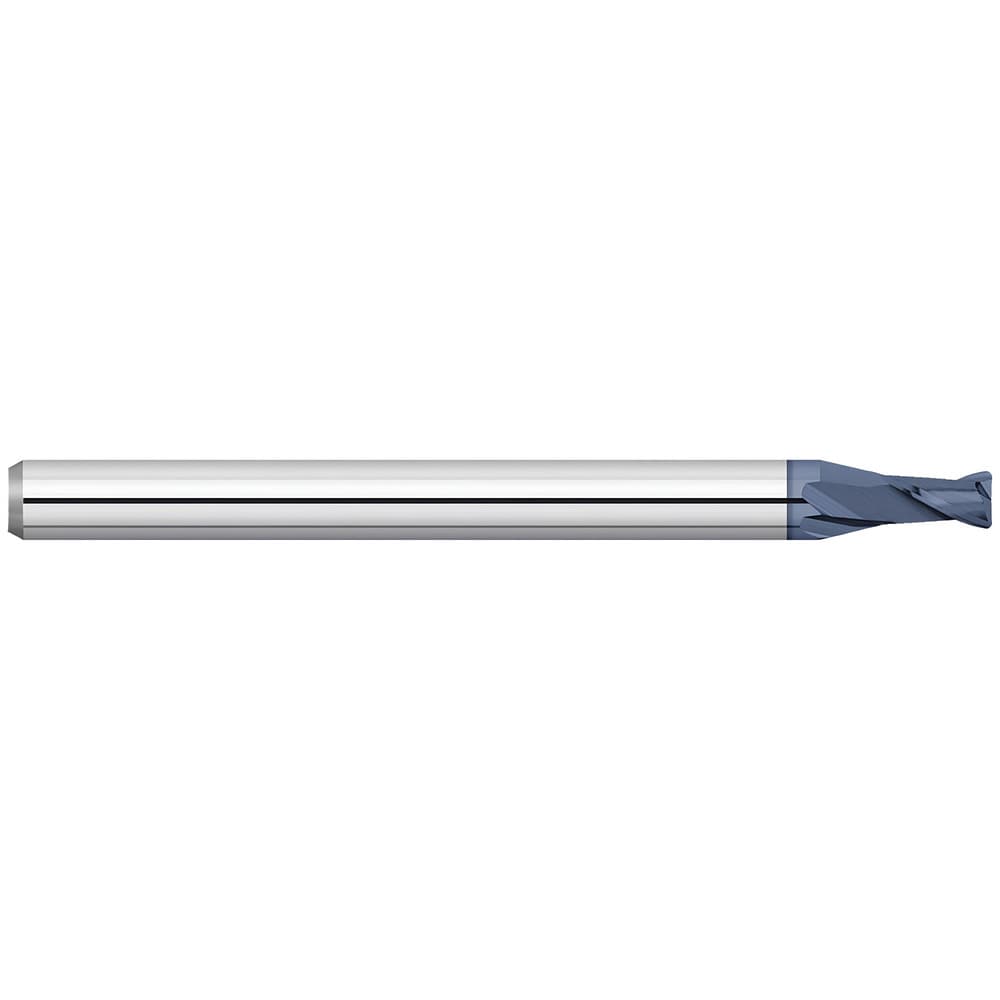 Corner Radius End Mill: 3/64" Dia, 0.141" LOC, 0.0050" Radius, 2 Flute, Solid Carbide