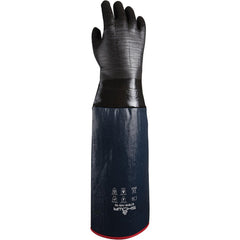 Chemical Resistant Gloves: SHOWA 6781R-145, Neoprene-Coated, Neoprene, Supported, General Purpose Chemical-Resistant