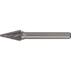 Abrasive Bur: SM-43, 1/8" Cut Dia, Pointed Cone, Double Cut