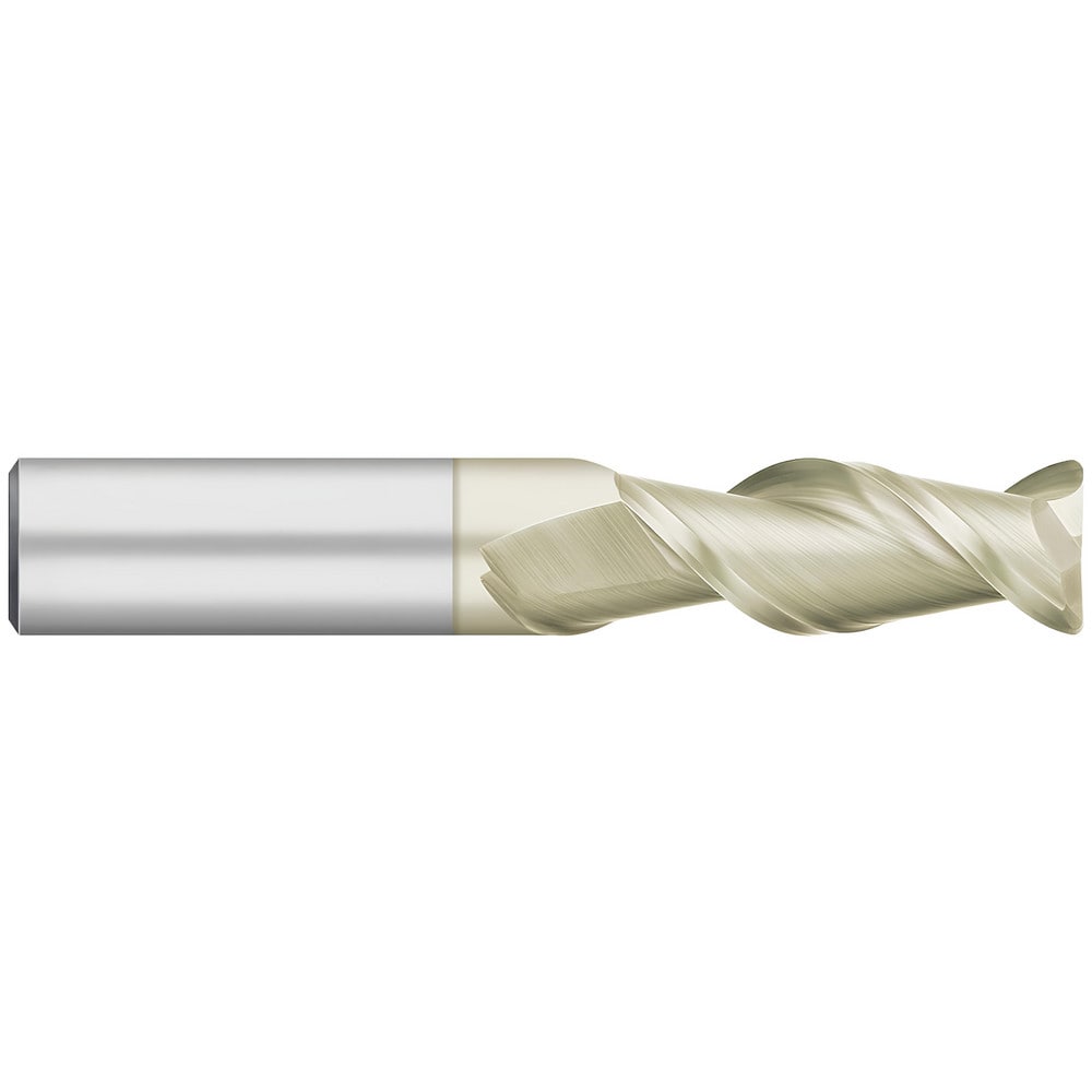 Corner Radius End Mill: 3/8" Dia, 5/8" LOC, 0.0150" Radius, 2 Flute, Solid Carbide