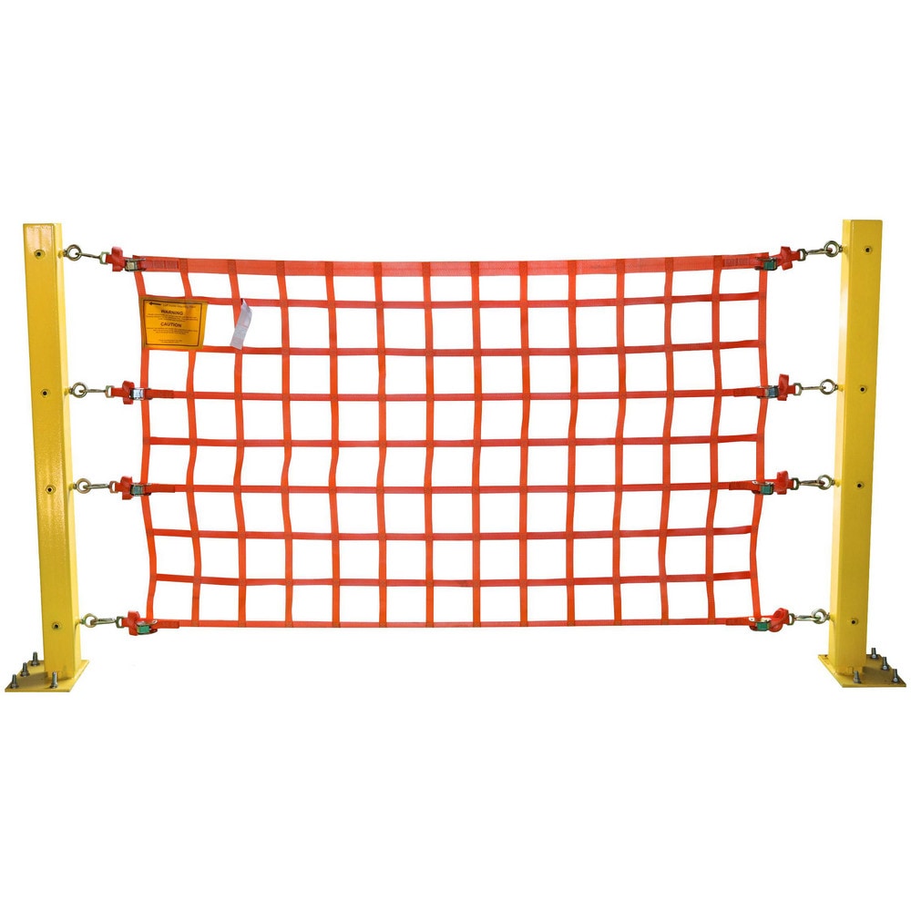 Multi-Purpose Fence & Net; Type: Loading Dock Safety Netting; Mesh Size: 6 in; Color: Safety Orange; Material: Polyester