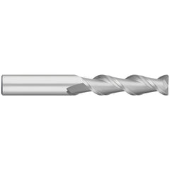 Corner Radius End Mill: 3/16" Dia, 3/4" LOC, 0.0300" Radius, 2 Flute, Solid Carbide