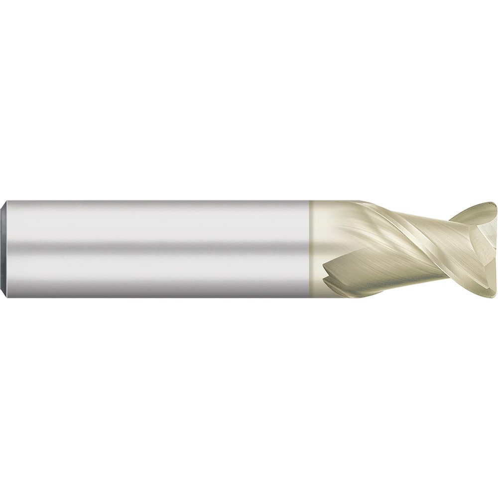 Corner Radius End Mill: 1/8" Dia, 1/4" LOC, 0.0200" Radius, 2 Flute, Solid Carbide