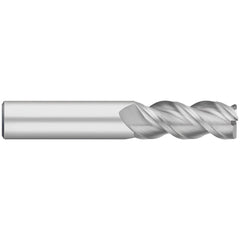 Corner Radius End Mill: 1/8" Dia, 1/2" LOC, 0.0200" Radius, 3 Flute, Solid Carbide