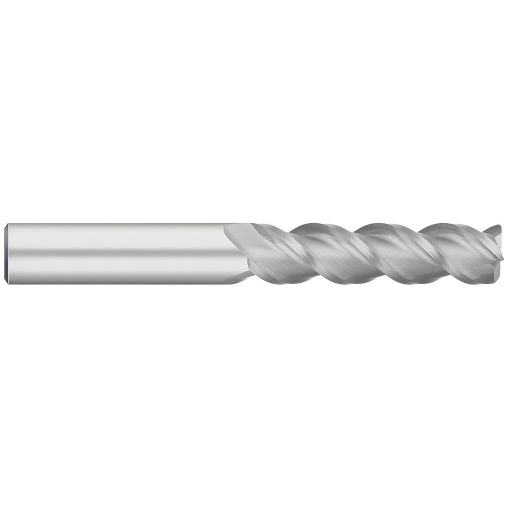 Corner Radius End Mill: 3/16" Dia, 3/4" LOC, 0.0200" Radius, 3 Flute, Solid Carbide