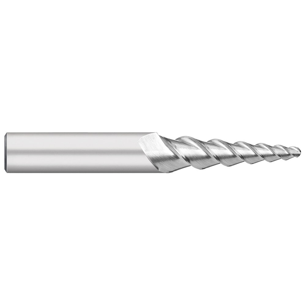 Ball End Mill: 1/4" Dia, 2" LOC, 3 Flute, Solid Carbide