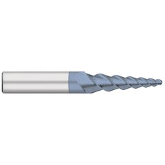 Ball End Mill: 1/4" Dia, 1-1/4" LOC, 3 Flute, Solid Carbide