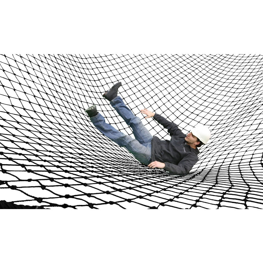 Multi-Purpose Fence & Net; Type: Fall Safety Netting; Mesh Size: 2.76 in; Color: Black; Material: Nylon