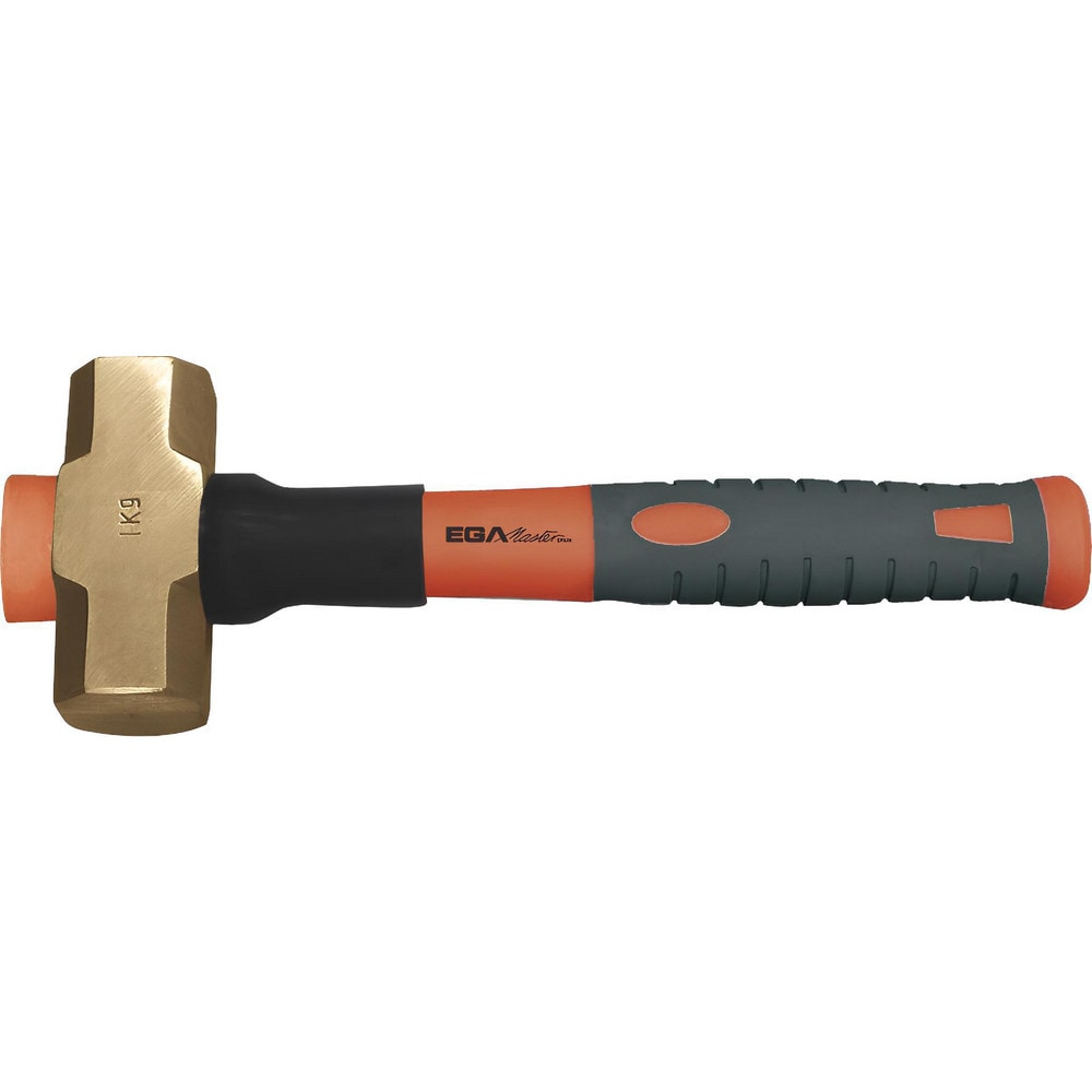 Sledge Hammers; Head Weight (Lb): 22.0462; Tool Type: Sledge Hammer; Head Material: Beryllium Copper; Head Weight Range: 10 Lb and Larger; Handle Material: Hickory; Overall Length Range: 25 to 35.9