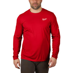 Work Shirt: General Purpose, Long Sleeve, 3X-Large, Polyester, Red