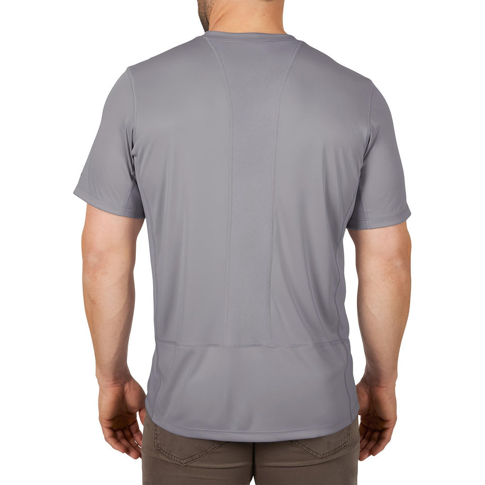 Work Shirt: General Purpose, Large, Polyester, Gray