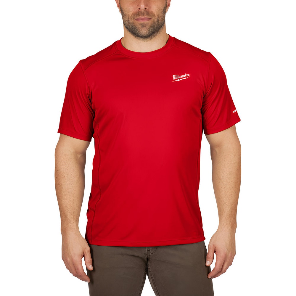 Work Shirt: General Purpose, X-Large, Polyester, Red