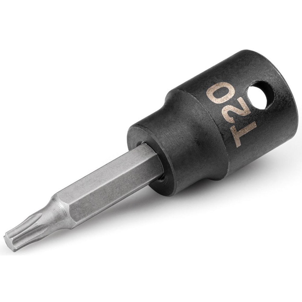 Impact Hex & Torx Bit Sockets; Drive Size: 3/8; Torx Size: T20; Bit Length (Decimal Inch): 1.16; Overall Length: 2.22 in