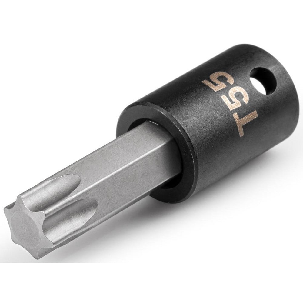 Impact Hex & Torx Bit Sockets; Drive Size: 3/8; Torx Size: T55; Bit Length (Decimal Inch): 1.16; Overall Length: 2.22 in