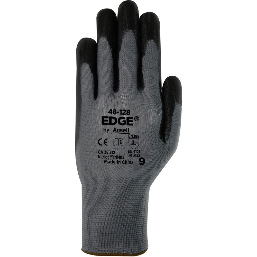 General Purpose Gloves: Edge 48-128, Size Small, Nitrile-Coated Polyester