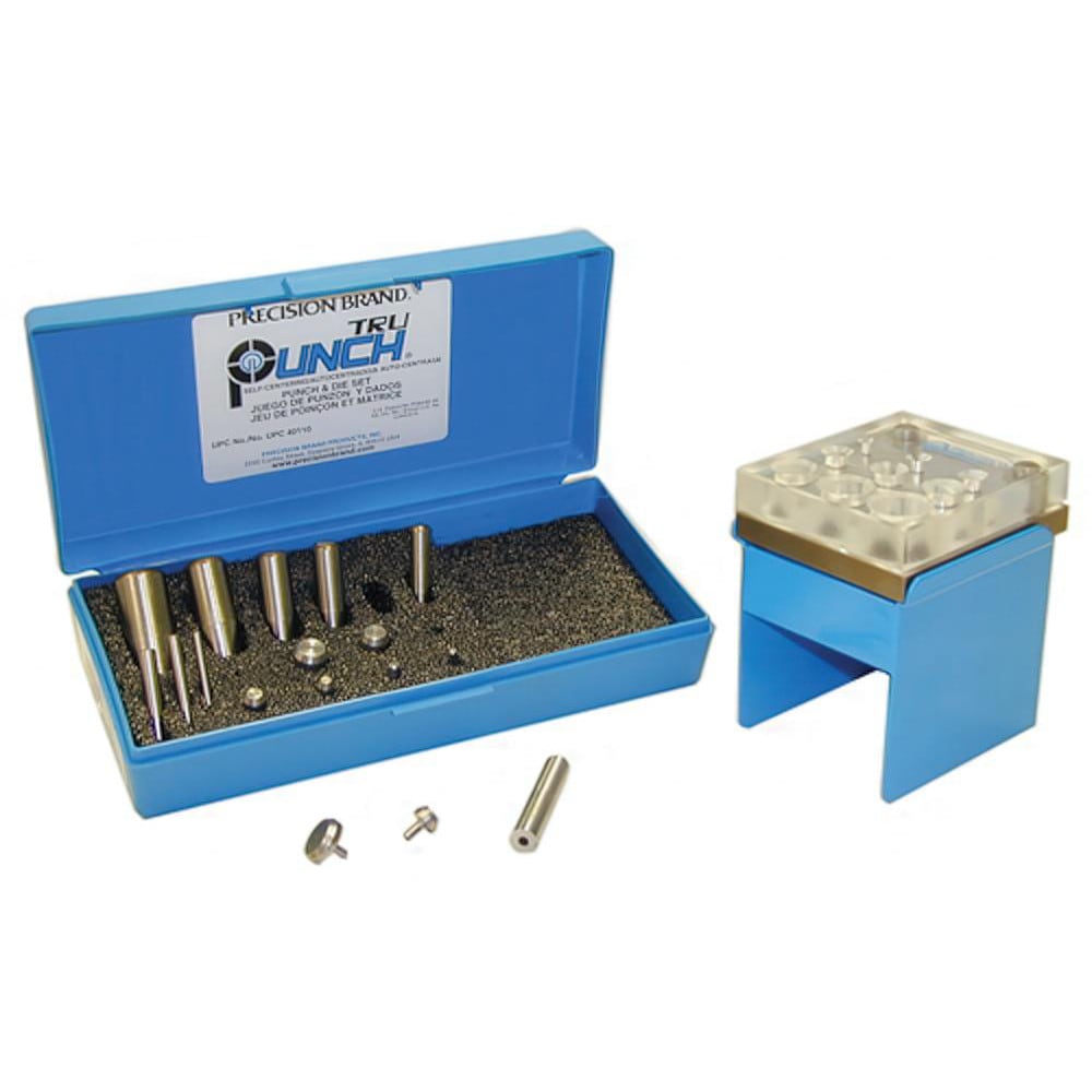 Bench-Mount & Portable Punches & Die Sets; Tool Type: Portable Hand Punch w/ Punch & Die Set; Container Type: Case; Minimum Punch Size: 0.125; Maximum Punch Size: .75; Material: Steel; Overall Length: 5.5 in; For Use With: Shim Stock