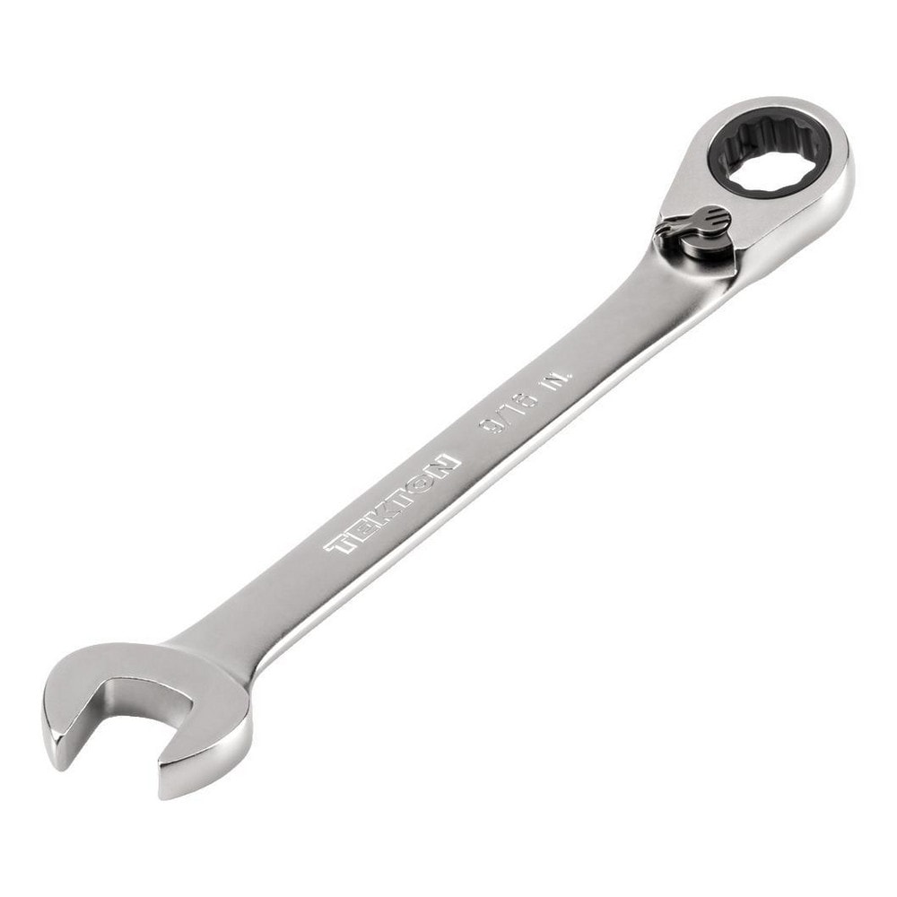 Combination Wrench: 9/16" Head Size, 15 deg Offset