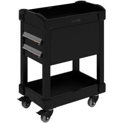 Utility Utility Cart: 25" Long, 25" Wide, 600 lb Capacity, Black