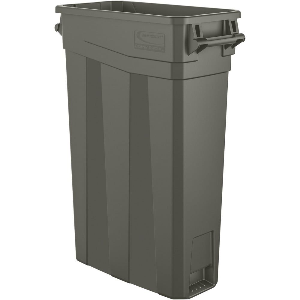 Trash Cans & Recycling Containers; Type: Trash Can; Container Capacity: 23; Container Shape: Rectangle; Lid Type: None; Container Material: HDPE; Color: Gray; Material: HDPE