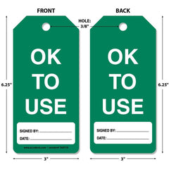 Accident Prevention Tag: Rectangle, 6-1/4" High, Synthetic Paper, "Blank"