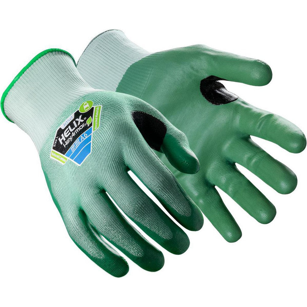 Cut, Puncture & Abrasion-Resistant Gloves: Helix Helix, Size 3X-Large, ANSI Cut A6, ANSI Puncture 5, Nitrile, HPPE Blend