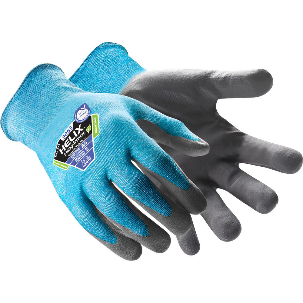 Cut, Puncture & Abrasion-Resistant Gloves: Helix Helix, Size X-Large, ANSI Cut A4, ANSI Puncture 2, Nitrile, HPPE Blend