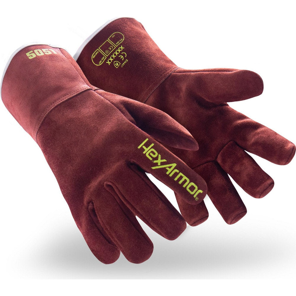 Welding Gloves: HeatArmor&trade; Size Small, Leather, Pair, for Stick