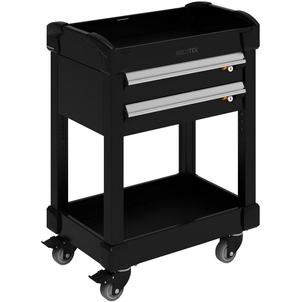 Utility Utility Cart: 25" Long, 25" Wide, 600 lb Capacity, Black