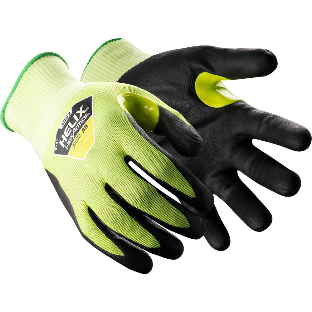 Cut, Puncture & Abrasion-Resistant Gloves: Helix Helix, Size X-Small, ANSI Cut A9, ANSI Puncture 4, Nitrile, HPPE Blend