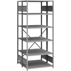 Steel Shelving; Shelf Type: Open Starter; Adjustment Type: Clip; Boltless: No; Shelf Capacity: 800; Mount Type: Open