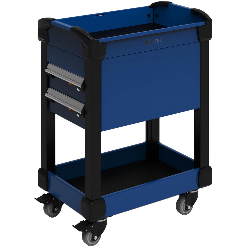 Utility Utility Cart: 25" Long, 25" Wide, 600 lb Capacity, Avalanche Blue