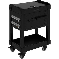 Utility Utility Cart: 25" Long, 25" Wide, 600 lb Capacity, Black