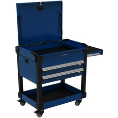 Utility Utility Cart: 31" Long, 31" Wide, 600 lb Capacity, Avalanche Blue