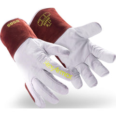 Welding Gloves: HeatArmor&trade; Size Medium, Goatskin Leather, Pair, for TIG