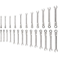 Ratchet Set & Combination Wrench Set: 25 Pc, Inch & Metric