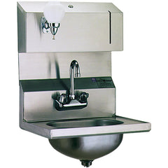 Sinks; Mounting Location: Wall; Number Of Bowls: 1; Material: 304 Stainless Steel; Faucet Included: Yes; Faucet Type: H&C Wristblade Gooseneck; Depth (Inch): 6-3/4; Valve Design: No Valve