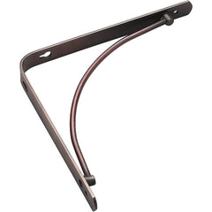 Brackets; Bracket Type: Shelf Bracket; Mount Type: Screw-On; Length (Inch): 7.91 in; Bracket Material: Steel; Load Capacity: 25; Overall Width: 0.79 in; Finish: Oil-Rubbed Bronze