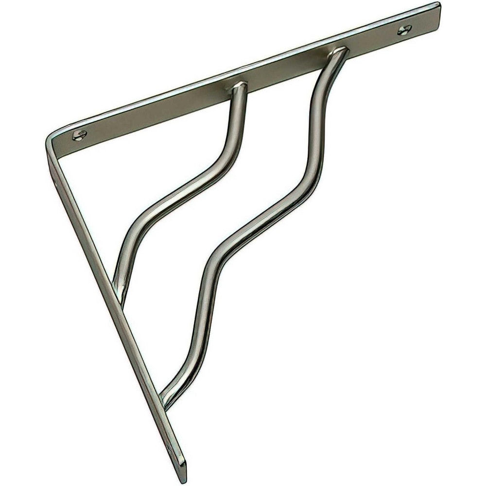 Brackets; Bracket Type: Shelf Bracket; Mount Type: Screw-On; Length (Inch): 7.04 in; Bracket Material: Steel; Load Capacity: 25; Overall Width: 0.79 in; Finish: Nickel