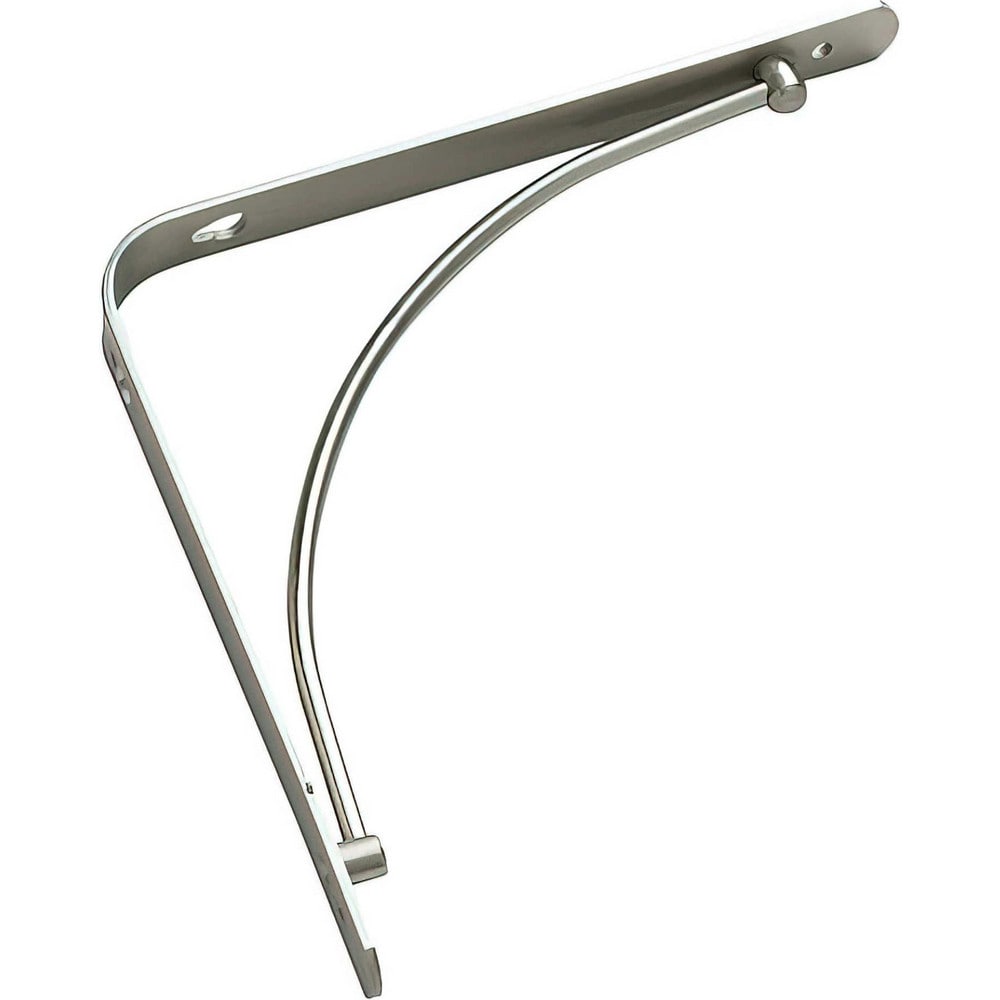 Brackets; Bracket Type: Shelf Bracket; Mount Type: Screw-On; Length (Inch): 7.91 in; Bracket Material: Steel; Load Capacity: 25; Overall Width: 0.79 in; Finish: Nickel