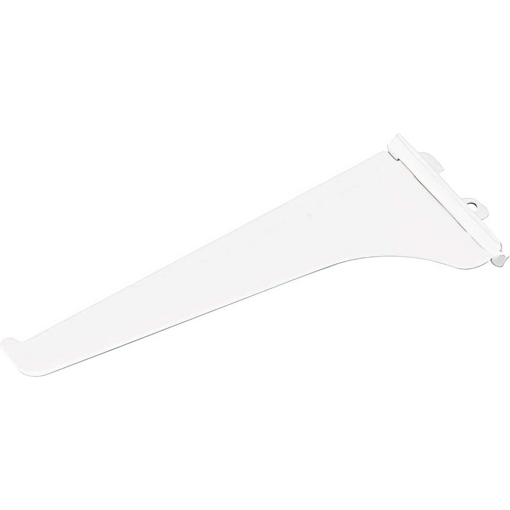 Brackets; Bracket Type: Shelf Bracket; Mount Type: Insert; Length (Inch): 10 in; Bracket Material: Metal; Load Capacity: 176; Overall Width: 0.5 in; Finish: White