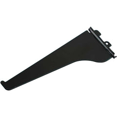 Brackets; Bracket Type: Shelf Bracket; Mount Type: Insert; Length (Inch): 6 in; Bracket Material: Metal; Load Capacity: 50; Overall Width: 0.5 in; Finish: Black