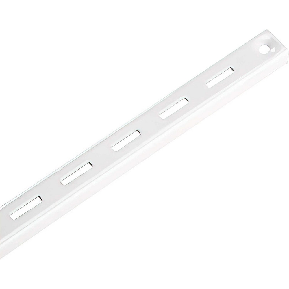 Brackets; Bracket Type: Shelf Standard; Mount Type: Screw-On; Length (Inch): 48 in; Bracket Material: Metal; Overall Width: 0.63 in; Finish: White