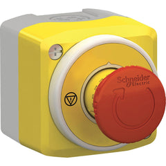 Pushbutton Control Stations; Control Station Type: Control Station; Number of Operators: 1; Legend Markings: No Legend; Switch Action: Turn to Release; Contact Configuration: NO/NC; Operator Type: Mushroom Head