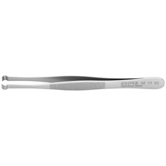 Tweezers; Tweezer Type: Assembly; Pattern: Smooth Pointed Tip and Serrated Bent Tip; Material: Stainless Steel; Tip Type: Curved; Tip Shape: Cylindrical; Overall Length (Inch): 4-3/4; Grip Style: Smooth