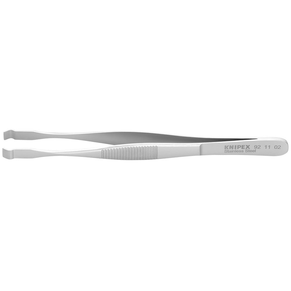 Tweezers; Tweezer Type: Assembly; Pattern: Smooth Pointed Tip and Serrated Bent Tip; Material: Stainless Steel; Tip Type: Curved; Tip Shape: Cylindrical; Overall Length (Inch): 5-3/4; Grip Style: Smooth