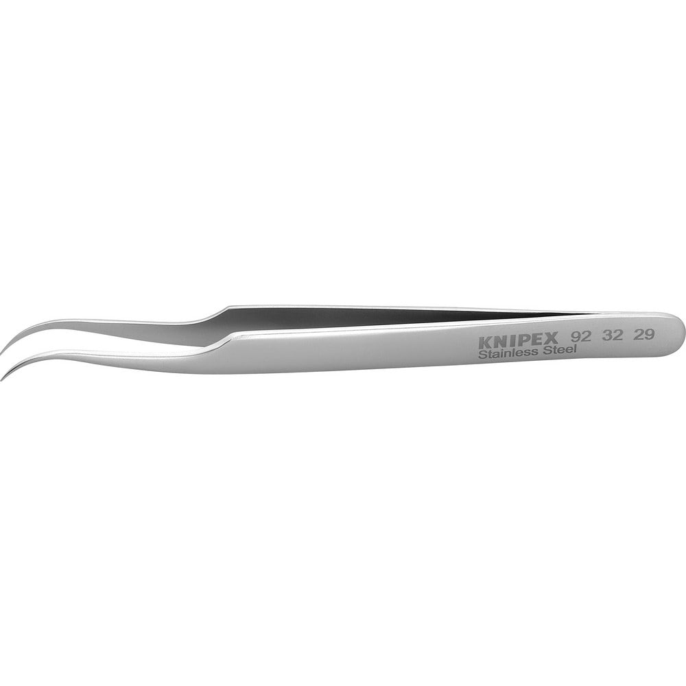 Tweezers; Tweezer Type: Fine Point; Pattern: Smooth Pointed Tip and Serrated Bent Tip; Material: Stainless Steel; Tip Type: Extra Fine, Angled; Tip Shape: Pointed; Overall Length (Inch): 4-1/2; Grip Style: Smooth