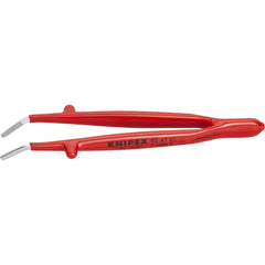 Tweezers; Tweezer Type: Insulated; Pattern: Smooth Pointed Tip and Serrated Bent Tip; Material: Stainless Steel; Tip Type: Angled; Tip Shape: Pointed; Overall Length (Inch): 5-1/2; Grip Style: Smooth