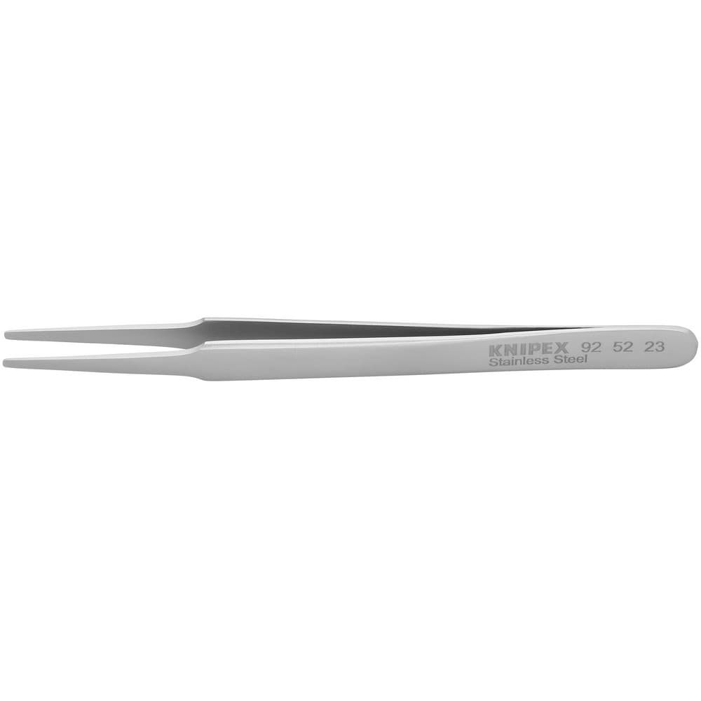 Tweezers; Tweezer Type: Utility; Pattern: Serrated Blunt Tip; Material: Stainless Steel; Tip Type: Blunt; Tip Shape: Pointed; Overall Length (Inch): 4-1/2; Grip Style: Smooth