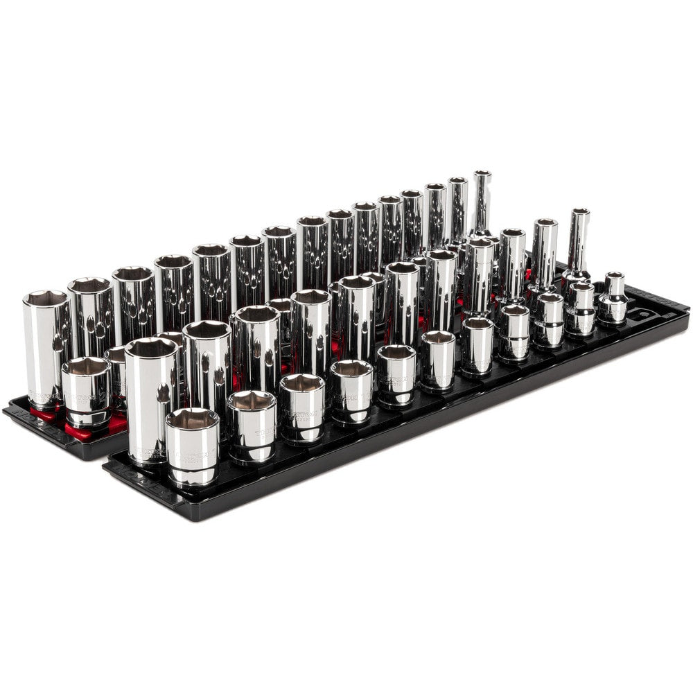 Deep Standard Socket Set Socket Set: 52 Pc, 0.375 to 1" Socket