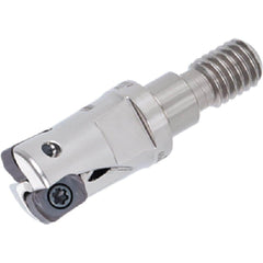 Indexable High-Feed End Mill: 12 mm Cut Dia, 6 mm Modular Shank